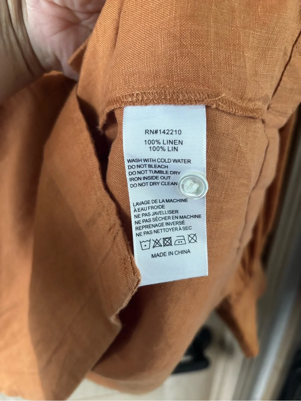 Mersea Voyageur Linen Top Blouse Size XL Lightweight Summer Quiet Luxury - Picture 4 of 5